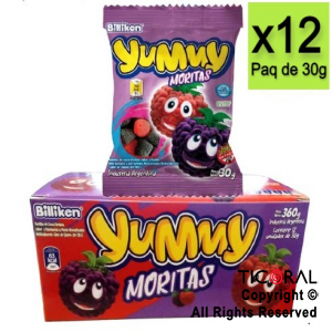 GOLO GOMAS YUMMY MORITAS 12 SOBRES X 30GRS X 1